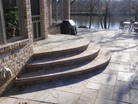 Concrete can also be used to create steps and other hardscapes