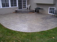 Our Rockford design staff specialize in stamped concrete projects like this patio