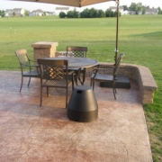 Seat walls can add extra space for entertaining to your Rockford patio.