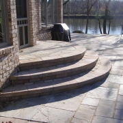 Concrete can also be used to create steps and other hardscapes