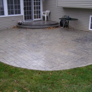 Our Rockford design staff specialize in stamped concrete projects like this patio